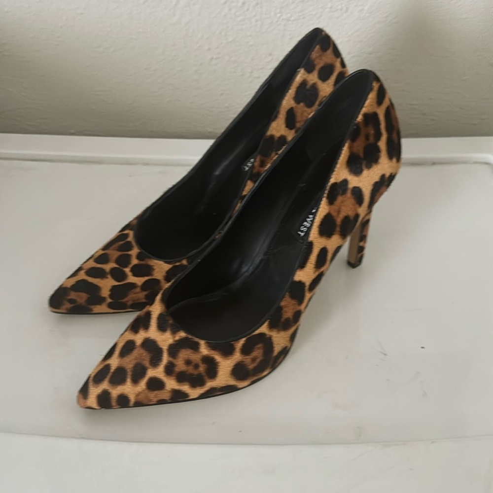 Nine West Leopard Print Heels, Size 11